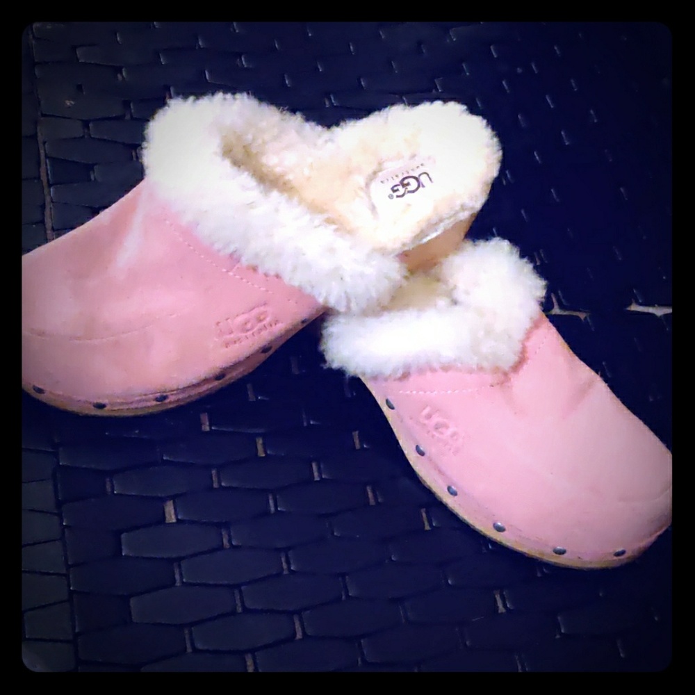 Wool lined UGG clogs